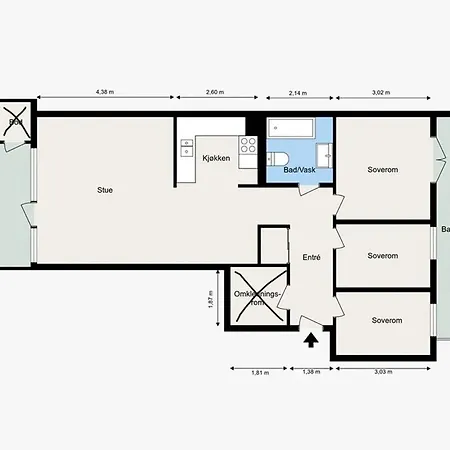 3 Bedrooms - 2 Balconies - Modern - Family Friendly Apartamento